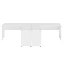 Ver imagem 4 de Mesa L Escritório 2 Lugares 3,00m X 1,50m Pés Painel F5 Cor:branco