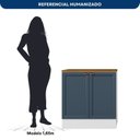 Ver imagem 5 de Balcão com Tampo 80cm 2 Portas Yescasa Unna Branco/Azul
