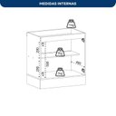 Ver mais imagens de Balcão com Tampo 80cm 2 Portas Yescasa Unna Branco/Azul