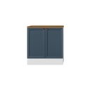 Ver imagem 2 de Balcão com Tampo 80cm 2 Portas Yescasa Unna Branco/Azul