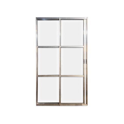 Porta Balcão 2 Folhas Vidro 210x120 Brilhante Linha 22
