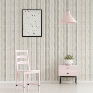 Papel de Parede Listrado com Efeito de Textura Linha - RAYAS