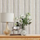 Ver imagem 4 de Papel de Parede Listrado com Efeito de Textura Linha - Rayas