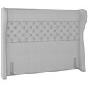 Ver imagem 1 de Cabeceira Cama Box Queen 160 Cm P05 Madrid Linho Cinza Claro- Lyam Decor