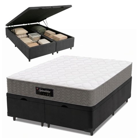 Cama Box Baú Colchão King Molas Ensacadas Splendido Munhoz