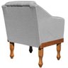 Kit 02 Poltronas Decorativa Grécia no Linho - Dritex Decor:linho Cinza - 7