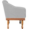 Kit 02 Poltronas Decorativa Grécia no Linho - Dritex Decor:linho Cinza - 5