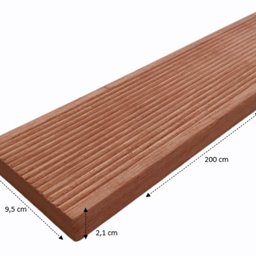 Deck de Eucalipto 2,1x9,5x200cm Régua de Deck - 4