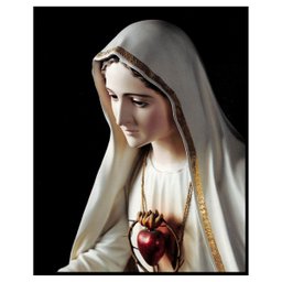 Quadro Nossa Senhora de Fátima 40x50cm Moldura Preta e Vidro - 1