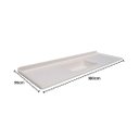 Ver imagem 3 de Pia de Cozinha Mármore Sintético 55x180cm Cuba Fibra: Bege