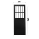 Ver imagem 4 de Porta Social Lambril Alumínio 2,10 X 90 Lado Esquerdo Preto