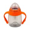 Copo com Alça e Bico de Silicone 220ml Laranja Clingo - 1