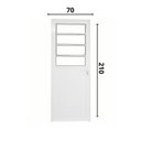 Ver imagem 5 de Porta Basculante Lambril Alumínio 2,10 x 70 Branco Abertura Esquerda Hale Esquadrias