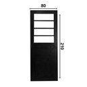 Ver imagem 4 de Porta Basculante Lambril Alumínio 2,10 X 80 Preto Abertura Direita