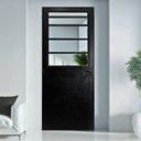 Ver imagem 1 de Porta Basculante Lambril Alumínio 2,10 X 80 Preto Abertura Direita