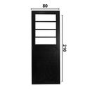 Ver imagem 4 de Porta Basculante Lambril Alumínio 2,10 X 80 Preto Hale Esquadrias Abertura Esquerda