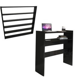 Kit Preto Mesinha Manicure C/prateleira + Expositor de Esmaltes - Ajl Ajl Store - 1