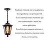 Pendente Preto Vintage Externo Lente Transp. Lup39 + Led - 4