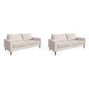 Ver imagem 1 de Conjunto Sofá 2 e 3 Lugares Bipartido Ascona Branco Off White