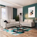 Ver imagem 2 de Conjunto Sofá 2 e 3 Lugares Bipartido Ascona Branco Off White