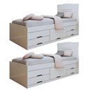 Ver imagem 1 de Conjunto 2 Cama Solteiro 5 Gavetas Júlia