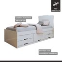 Ver imagem 4 de Conjunto 2 Cama Solteiro 5 Gavetas Júlia