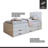 Conjunto 2 Cama Solteiro 5 Gavetas Júlia - 4