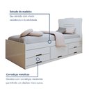 Ver imagem 7 de Conjunto 2 Cama Solteiro 5 Gavetas Júlia