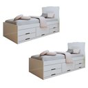 Ver imagem 2 de Conjunto 2 Cama Solteiro 5 Gavetas Júlia