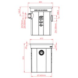 Caixa de Gordura C/cesto Super 41,5x41,5x53 43l Durin - 5