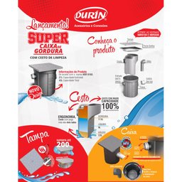 Caixa de Gordura C/cesto Super 41,5x41,5x53 43l Durin - 4