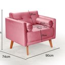 Ver imagem 3 de Poltrona Moderna Decoração Sala, Varanda, Recepção Luma