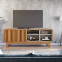 Ver imagem 3 de Rack Sereno para TV até 70" Porta de Correr Ripada:Cinamomo/Off