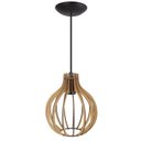 Ver imagem 1 de Pendente Bali E27 Rustico Mdf Restaurante Luz Sala Moderno