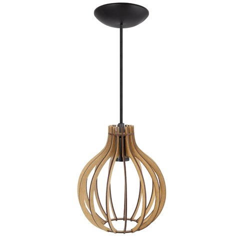 Pendente Bali E27 Rustico Mdf Restaurante Luz Sala Moderno