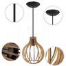 Pendente Bali E27 Rustico Mdf Restaurante Luz Sala Moderno - 6