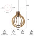 Ver mais imagens de Pendente Bali E27 Rustico Mdf Restaurante Luz Sala Moderno