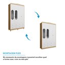 Ver imagem 7 de Guarda-roupa de Bebê 156,80cm 4 Portas com Janela 4 Gavetas 100% Mdf Maya Provençal Espresso Móveis