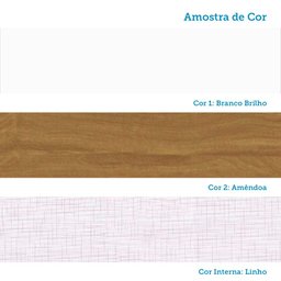 Guarda-roupa de Bebê 156,80cm 4 Portas com Janela 4 Gavetas 100% Mdf Maya Provençal Espresso Móveis - 12