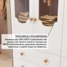 Guarda-roupa de Bebê 156,80cm 4 Portas com Janela 4 Gavetas 100% Mdf Maya Provençal Espresso Móveis - 8