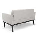 Ver mais imagens de Conjunto Poltrona e Namoradeira Decorativa Karen Pés Fixo em Madeira Preto Veludo Cinza G19 - Gran B