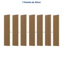 Ver imagem 4 de Painel Ripado para TV 86 Polegadas Planejado 280x230cm Aruá CabeCasa MadeiraOriginals Marrom/Jatobá
