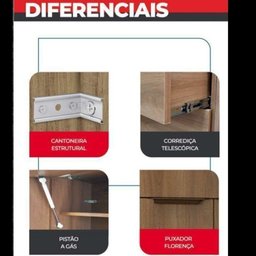 Cozinha Compacta 13 Peças 21 Portas 9 Gavetas Paris - 17