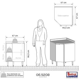 Cozinha Compacta 13 Peças 21 Portas 9 Gavetas Paris - 19