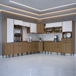 Cozinha Compacta 13 Peças 21 Portas 9 Gavetas Paris