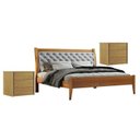 Ver imagem 1 de Conjunto Cama Casal Queen 160cm Vivare e 2 Mesa de Cabeceira 3 Gavetas Unique