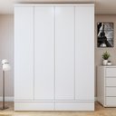Ver imagem 2 de Conjunto 2 Guarda-Roupa 4 Portas 3 Gavetas 100% MDF Urbano
