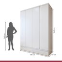 Ver imagem 5 de Conjunto 2 Guarda-Roupa 4 Portas 3 Gavetas 100% MDF Urbano