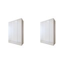 Ver imagem 1 de Conjunto 2 Guarda-Roupa 4 Portas 3 Gavetas 100% MDF Urbano