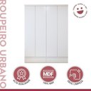 Ver imagem 6 de Conjunto 2 Guarda-Roupa 4 Portas 3 Gavetas 100% MDF Urbano